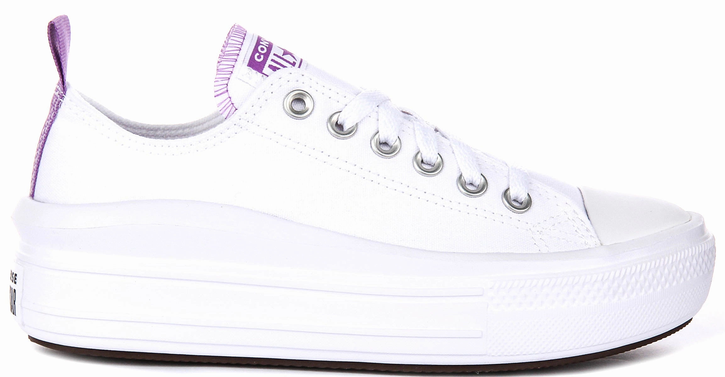 Converse Chuck Taylor All Star Move 271717C In White Purple For Junior Quick Flex