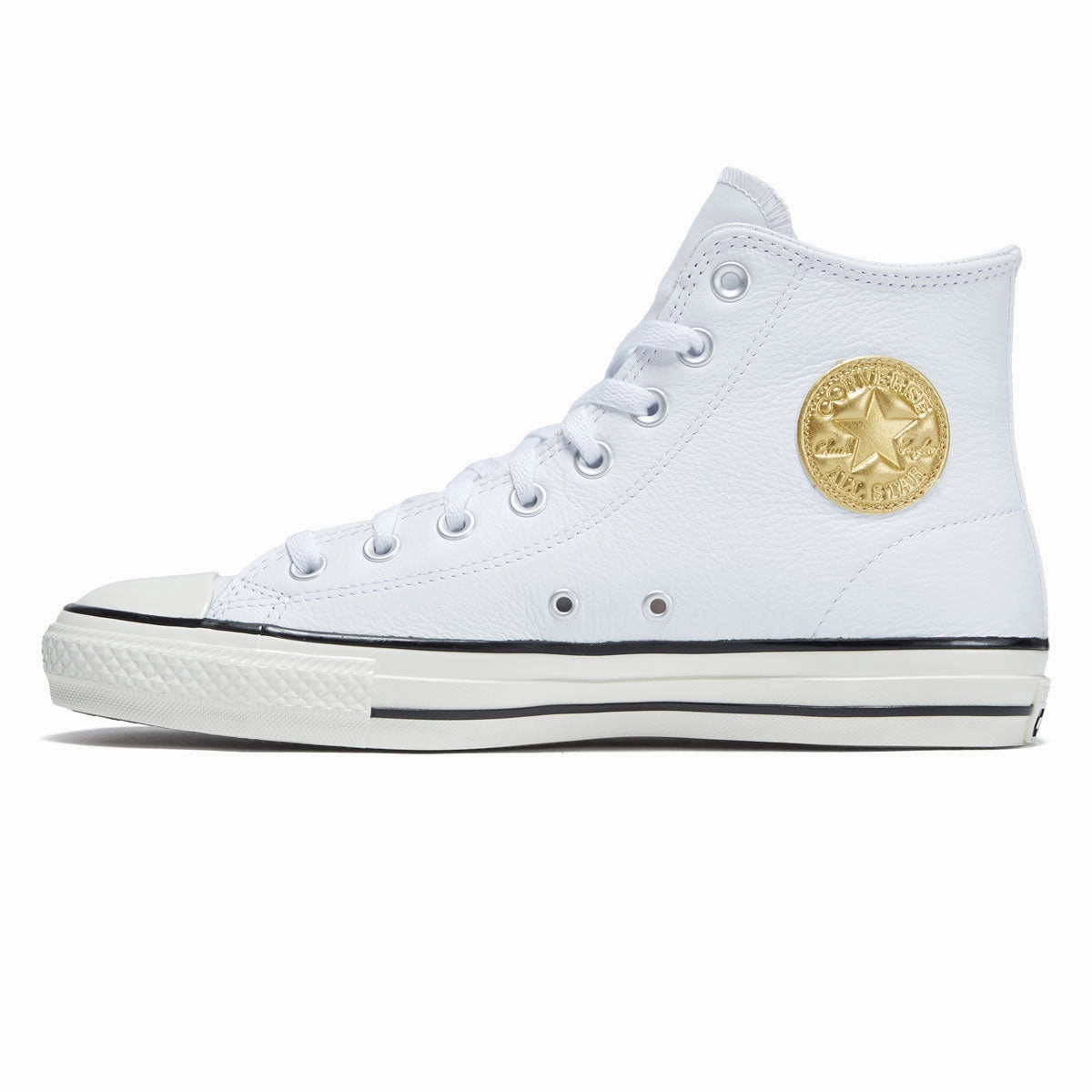 Converse Chuck Taylor All Star Pro Hi Shoes - White/Gold/Egret Easy Lace