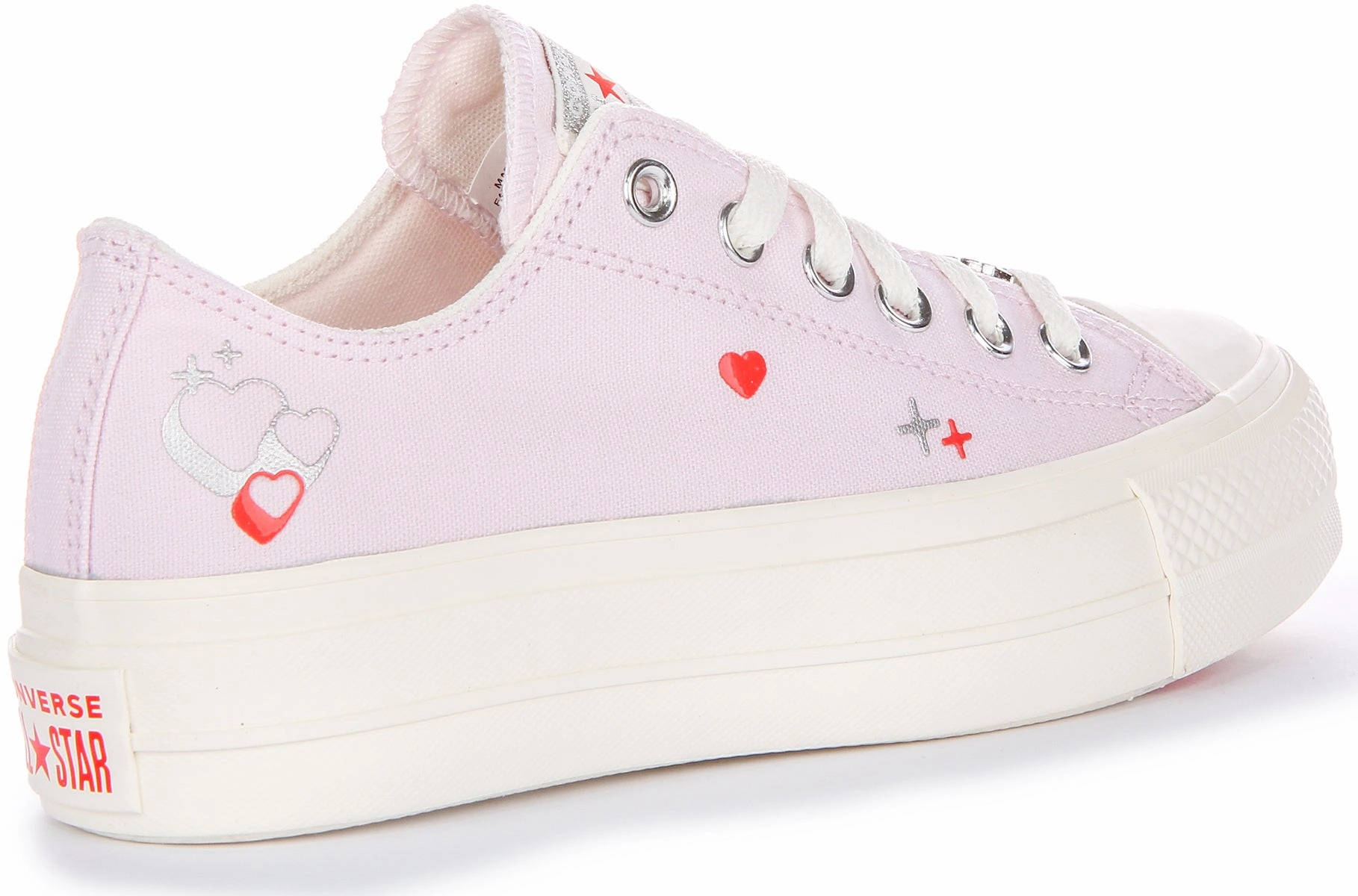 Converse Chuck Taylor Lift Low A09115C In Lilac | Hearts Soft Step-On