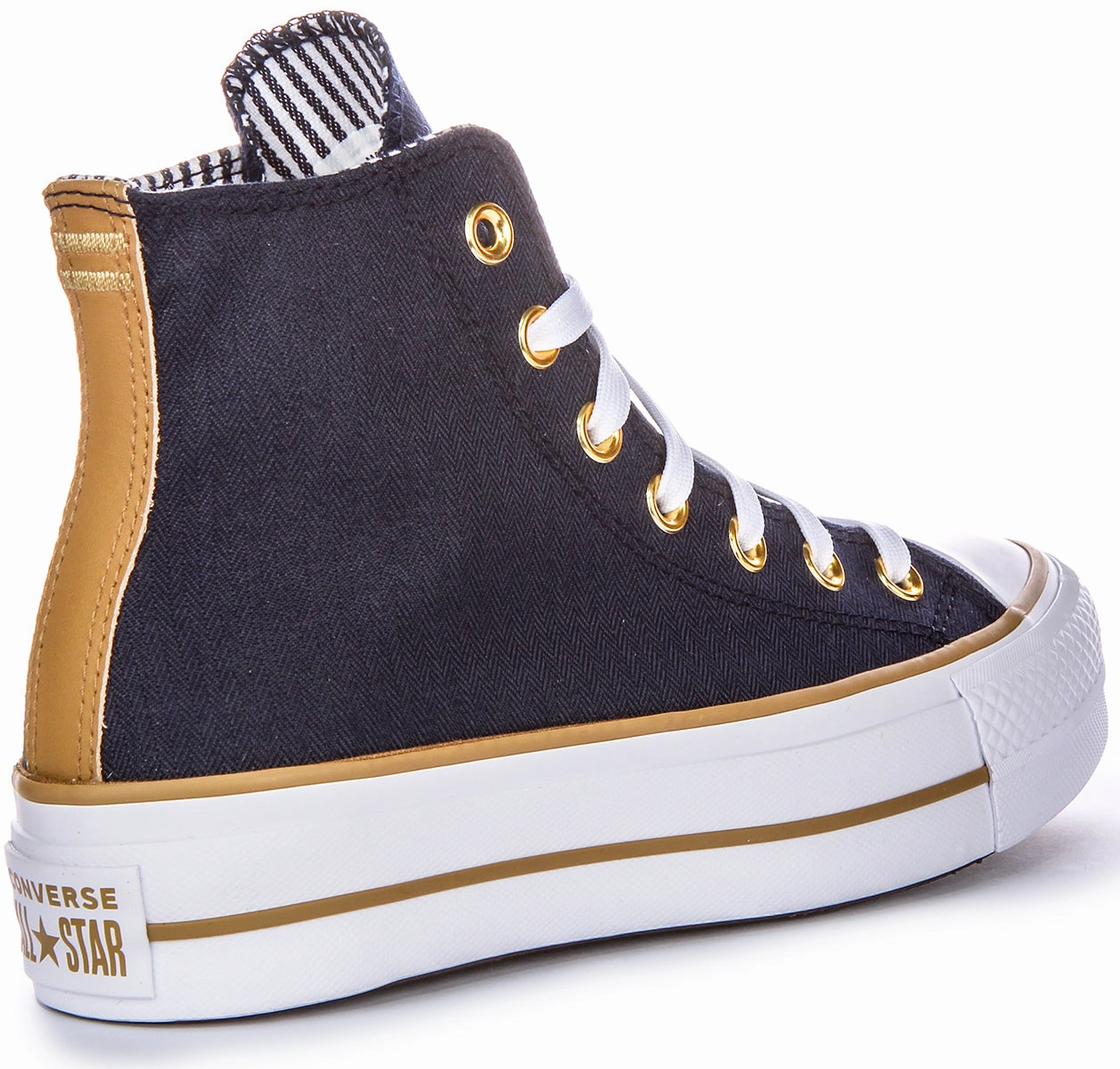 Converse CT All Star Lift Hi A08860C In Navy Herringbone Trend Breeze