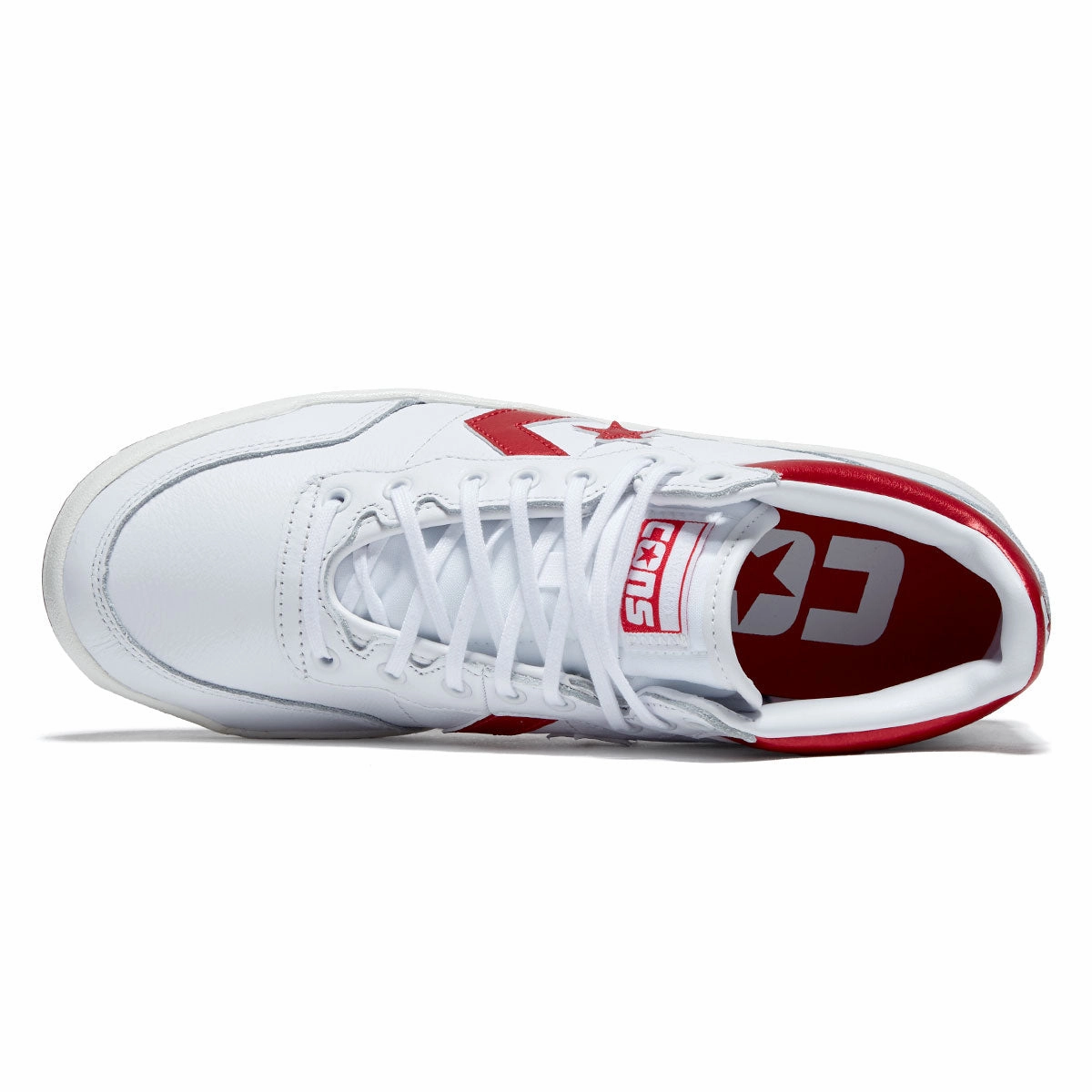 Converse Fastbreak Pro Mid Shoes - White/Red/Egret Ankle Guard