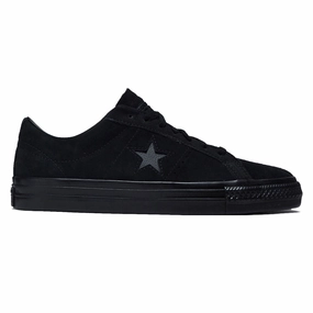 Converse One Star Pro Ox Shoes - Black/Black/Black Reinforced toe