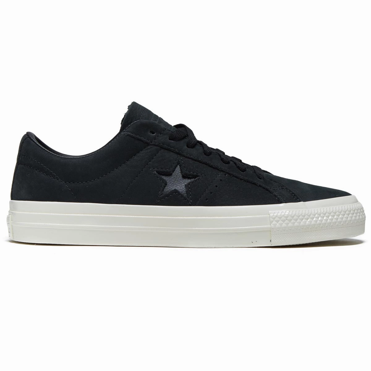 Converse One Star Pro Ox Shoes - Black/Black/Egret gentle touch Impact Comfort