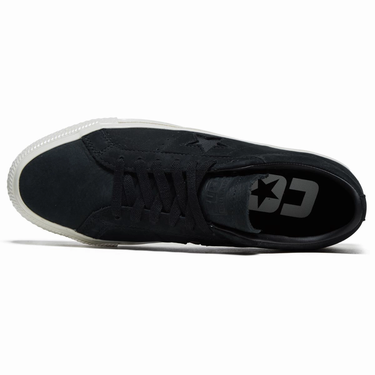 Converse One Star Pro Ox Shoes - Black/Black/Egret Board Max