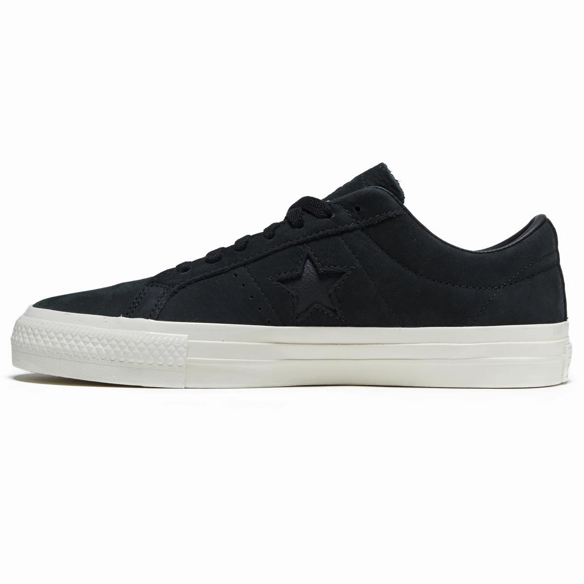 Converse One Star Pro Ox Shoes - Black/Black/Egret Board Max