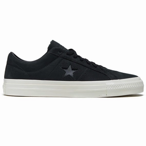 Converse One Star Pro Ox Shoes - Black/Black/Egret gentle touch Impact Comfort