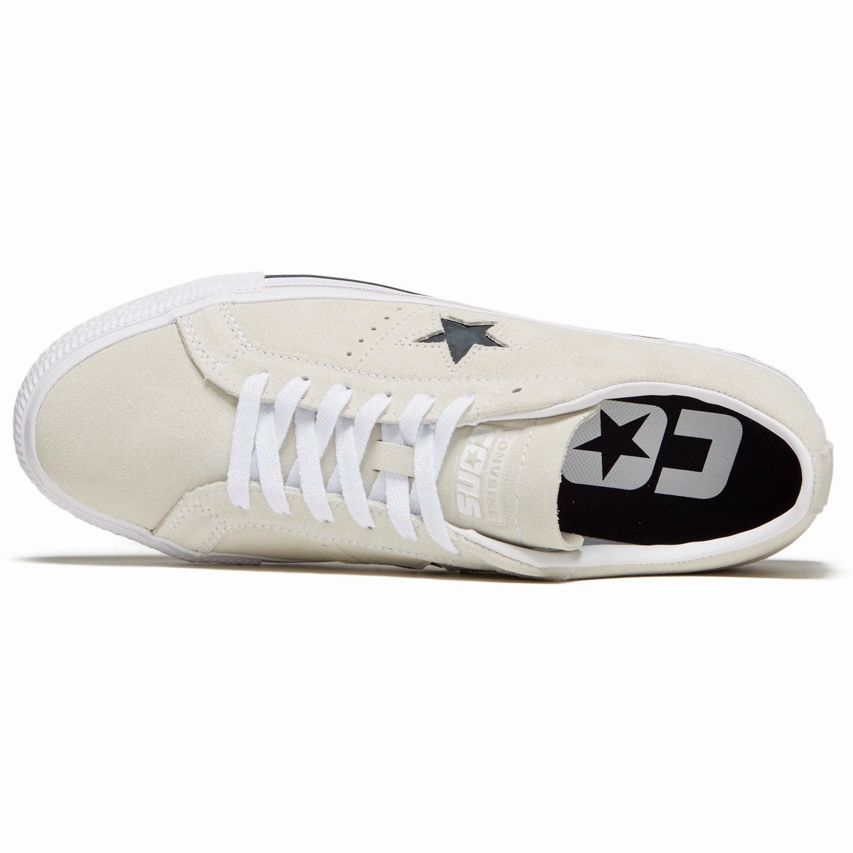 Converse One Star Pro Ox Shoes - Egret/White/Black Street Ready