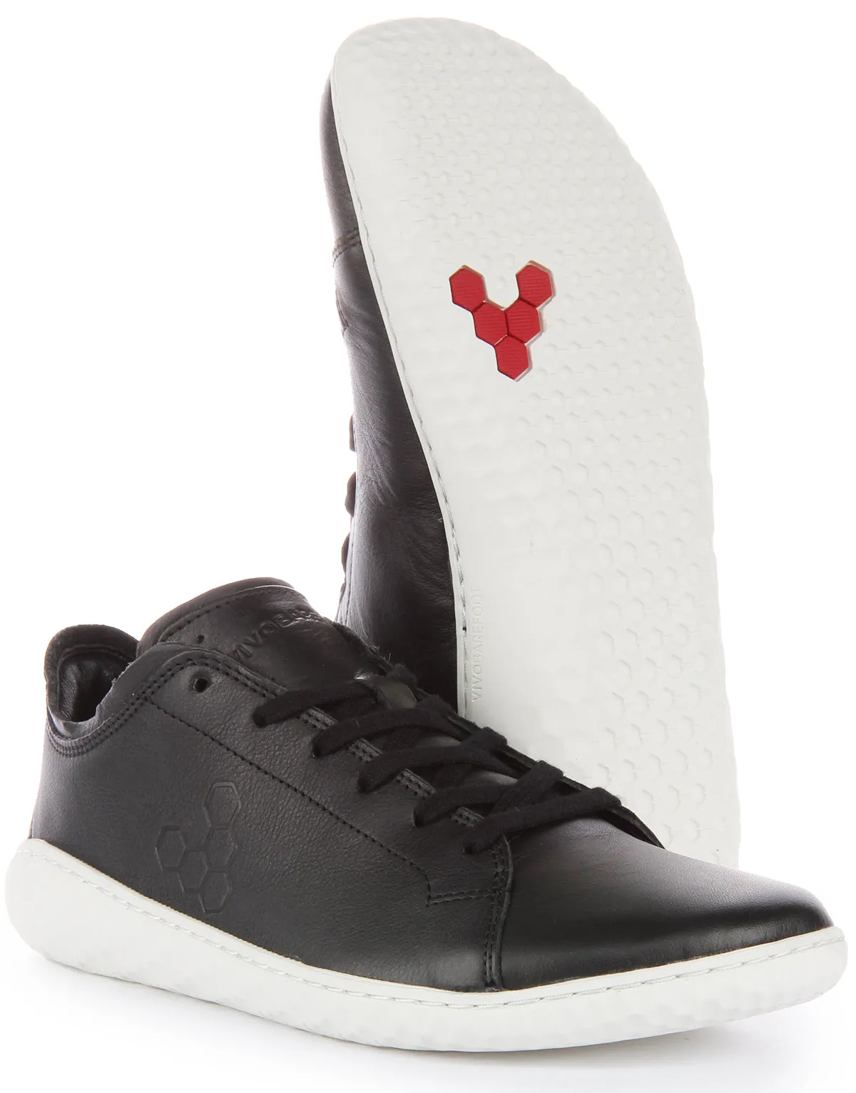 Cool Mesh Vivobarefoot Geo Court III In Black White For Women