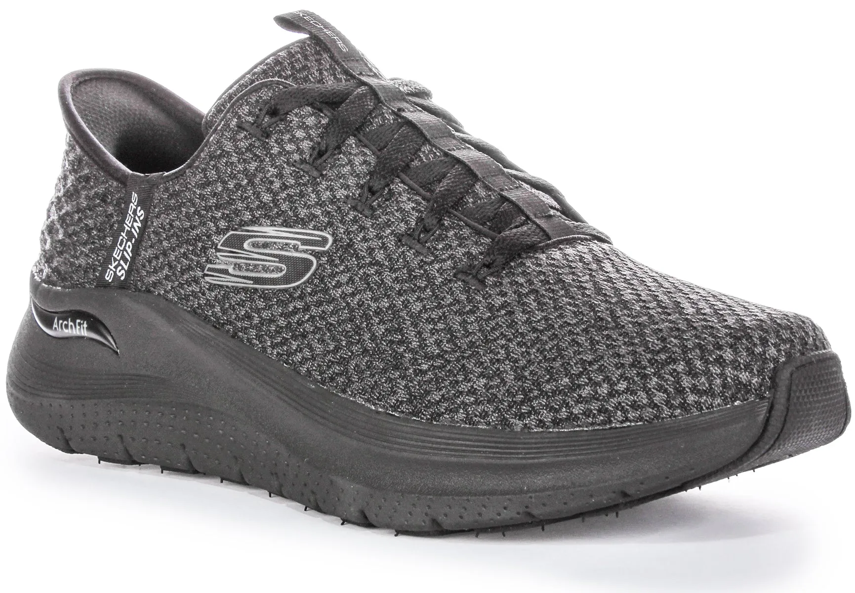 Skechers Arch Fit 2.0 Slip Ins In Black For Men Ergonomic Shape Training Goal