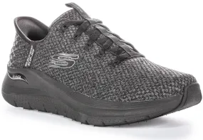 Skechers Arch Fit 2.0 Slip Ins In Black For Men Ergonomic Shape Training Goal