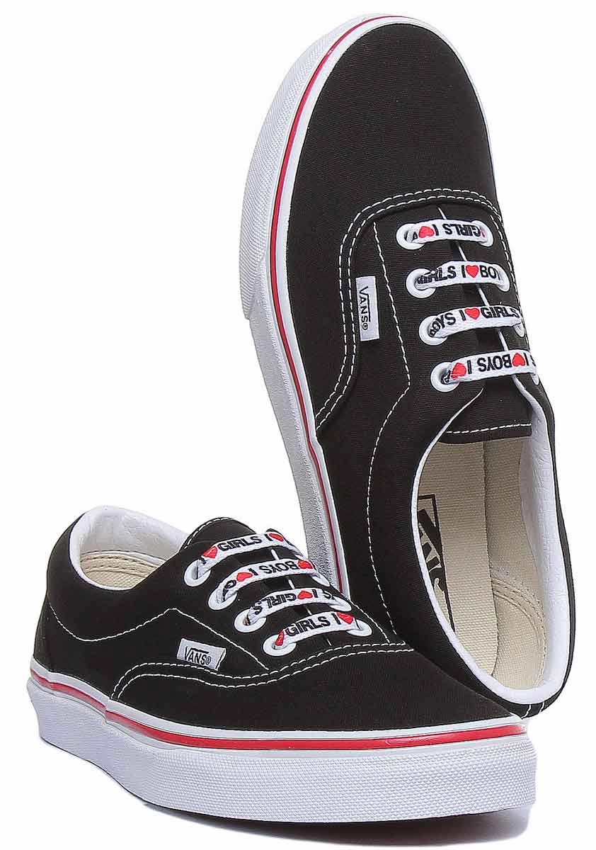 Cool Base Vans Classic Era I Heart In Black White For Women