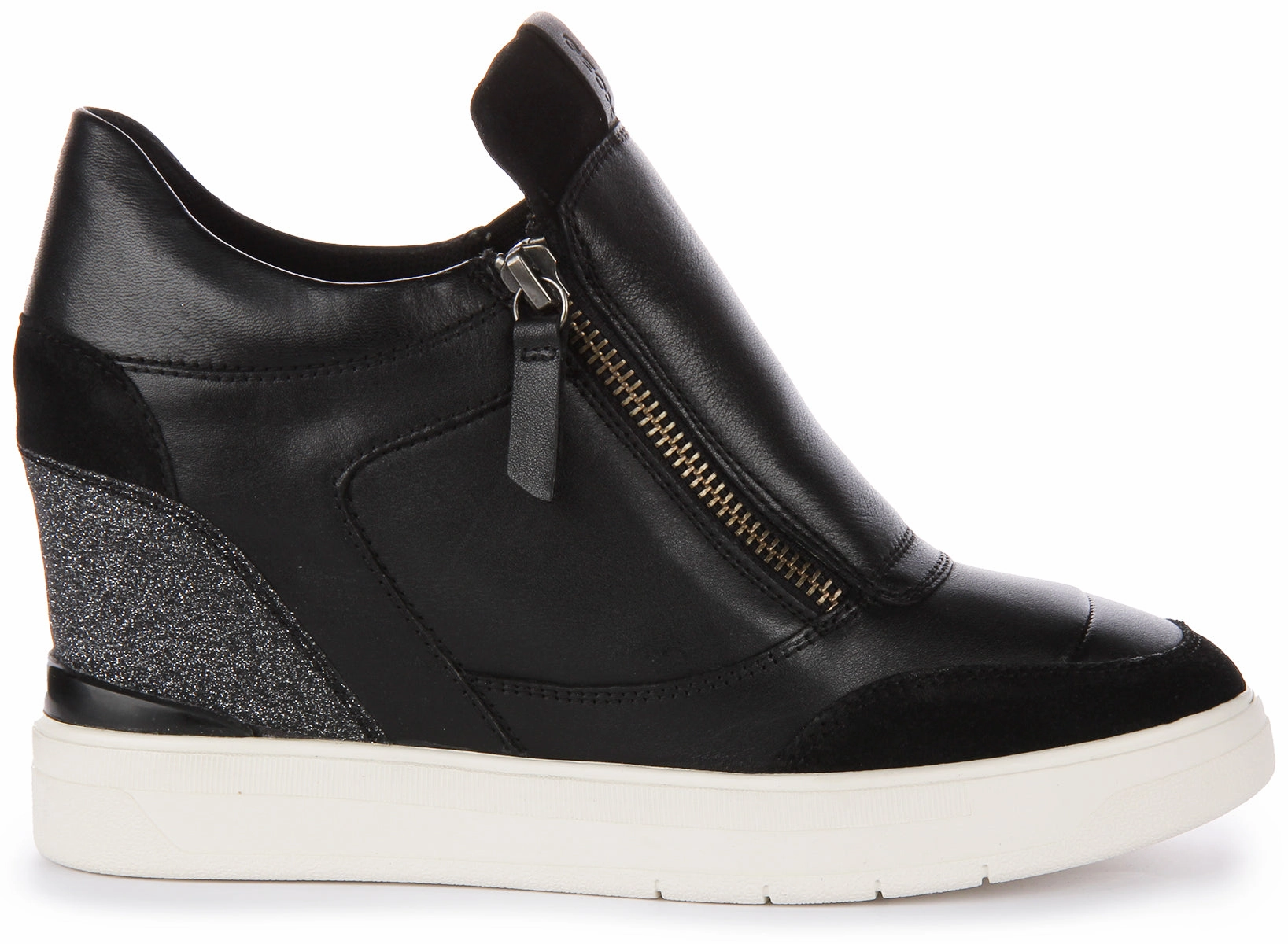 Cool Comfort Geox D Maurica Wedge Trainer In Black For Women