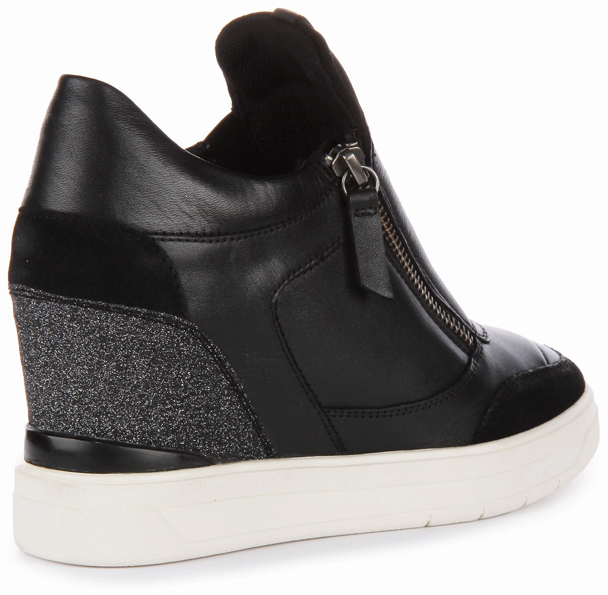 Cool Comfort Geox D Maurica Wedge Trainer In Black For Women