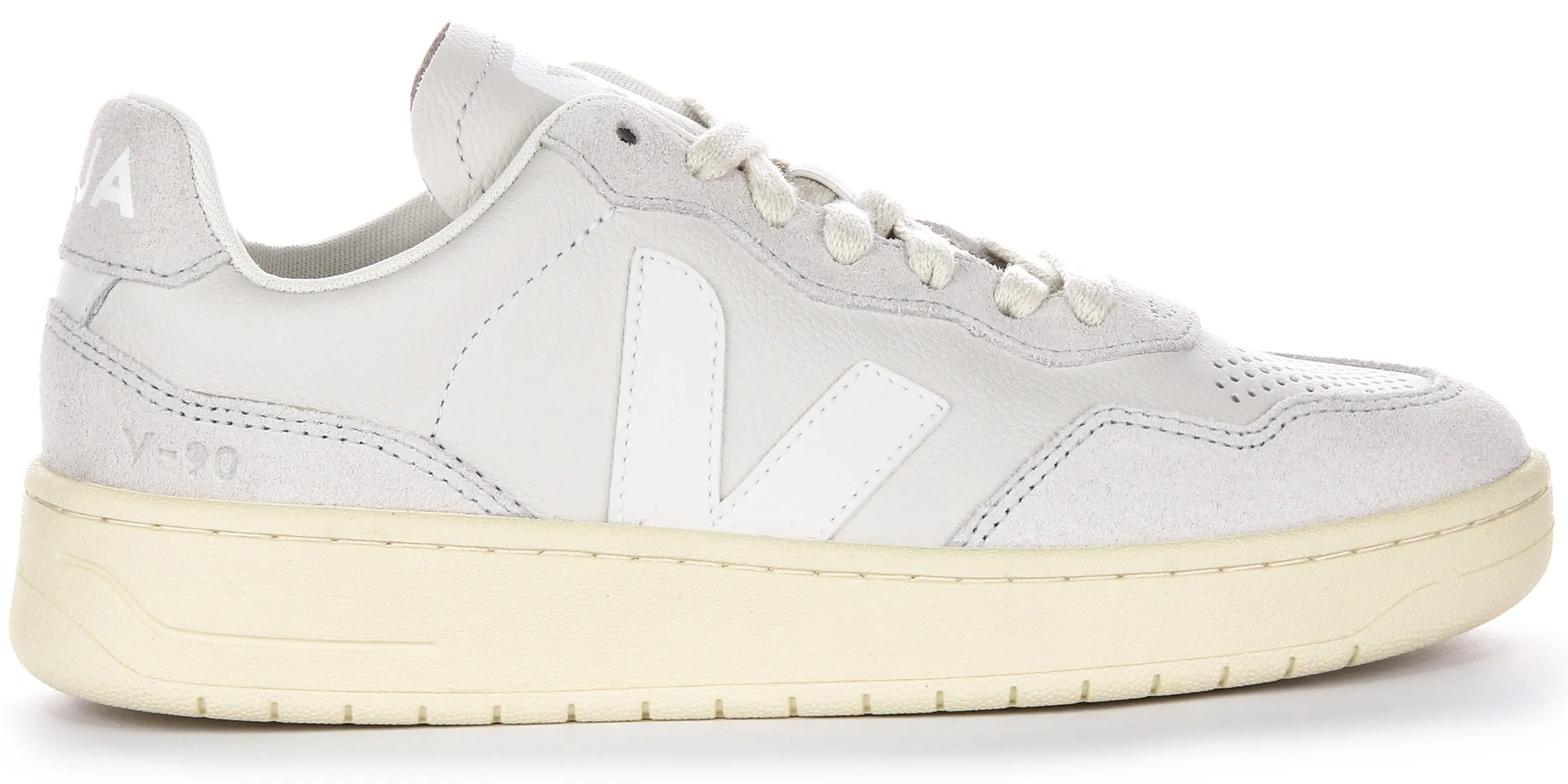 Core Control Veja V 90 Leather In Light Grey For Women