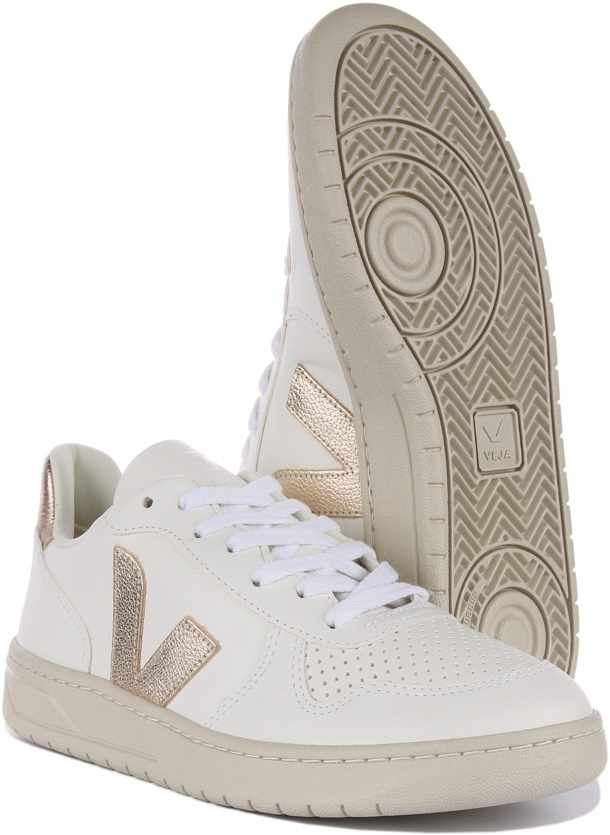 Core Flex Veja V 10 Chromefree In White Bronze For Men