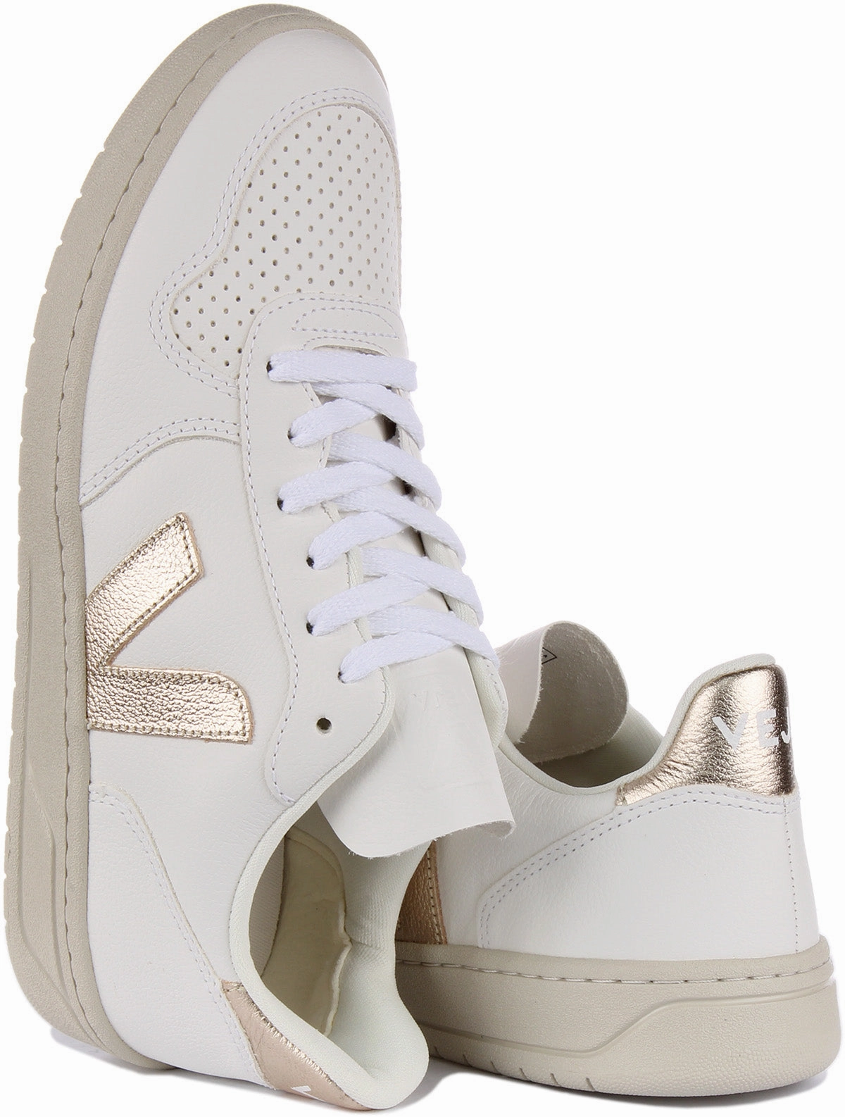 Core Flex Veja V 10 Chromefree In White Bronze For Men