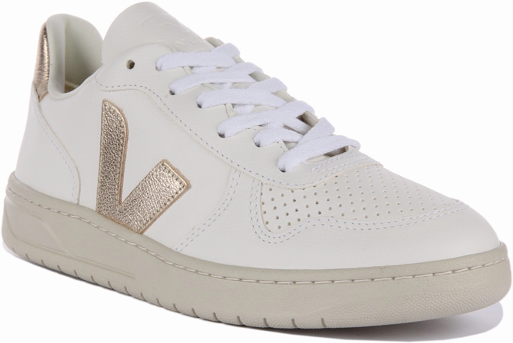 Veja V 10 Chromefree In White Bronze For Men Casual Run