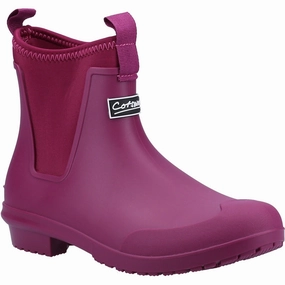 Heavy Duty Step Walk Safe Cotswold Grosvenor Synthetic Berry Wellington Boots