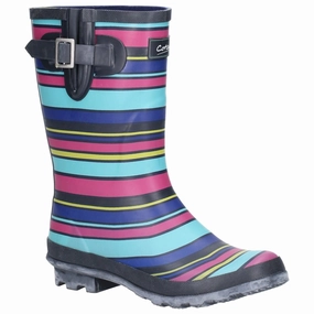 All Day Wear Waterproof footwear Cotswold Paxford Rubber Women's Stripe Multicoloured Wellington Boots