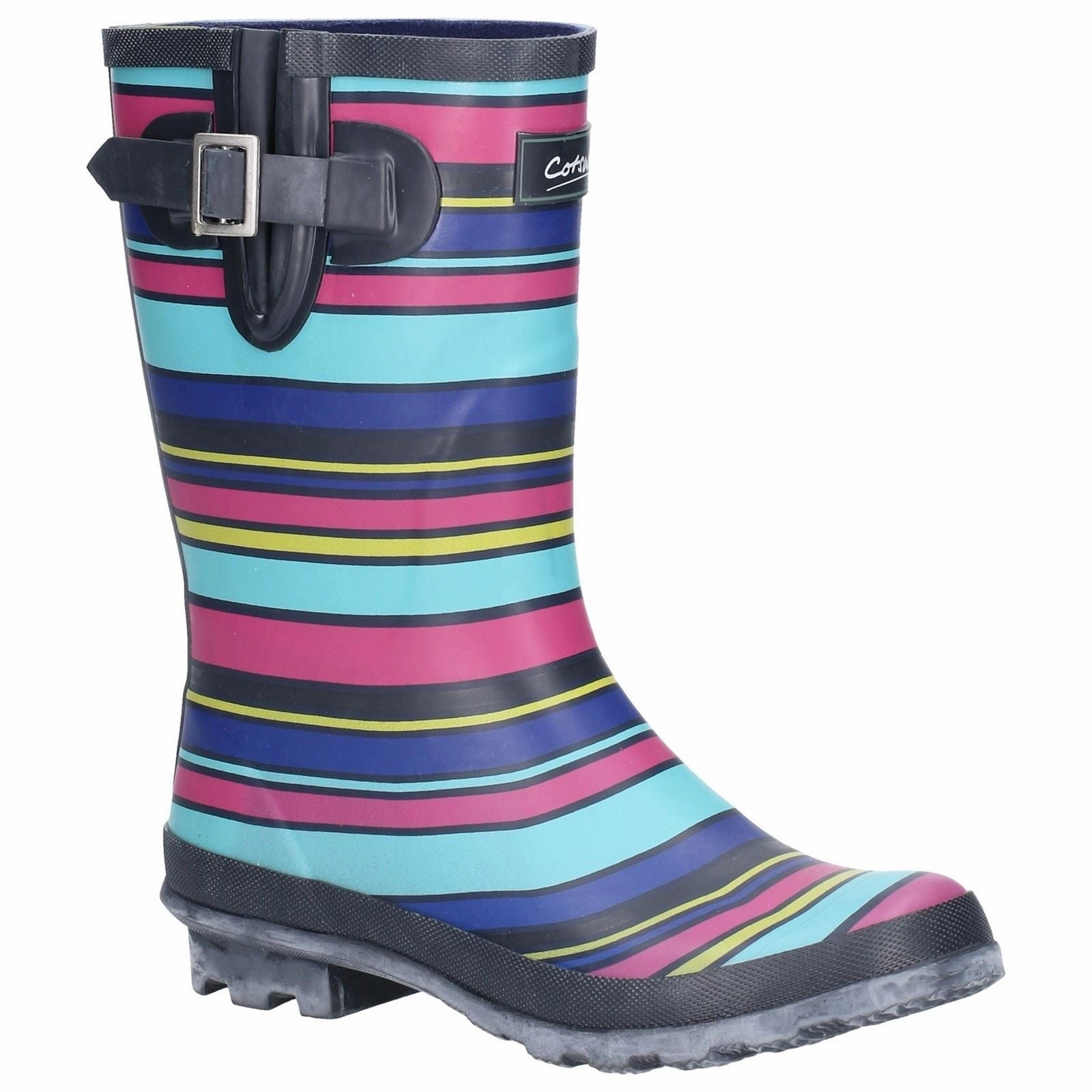 All Day Wear Waterproof footwear Cotswold Paxford Rubber Women's Stripe Multicoloured Wellington Boots