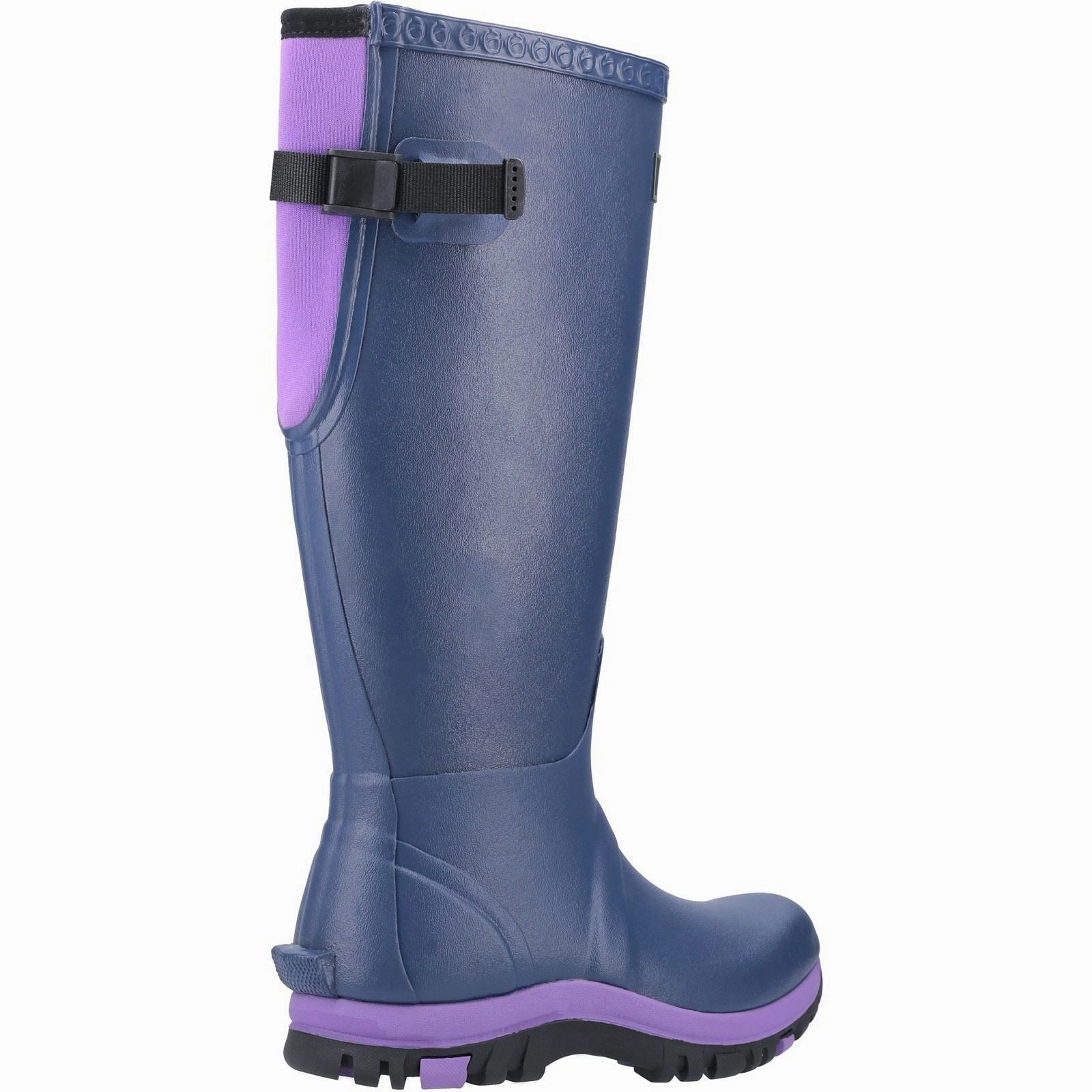 Cotswold Realm Rubber Blue/Purple Wellington Boots Weather Ready Step