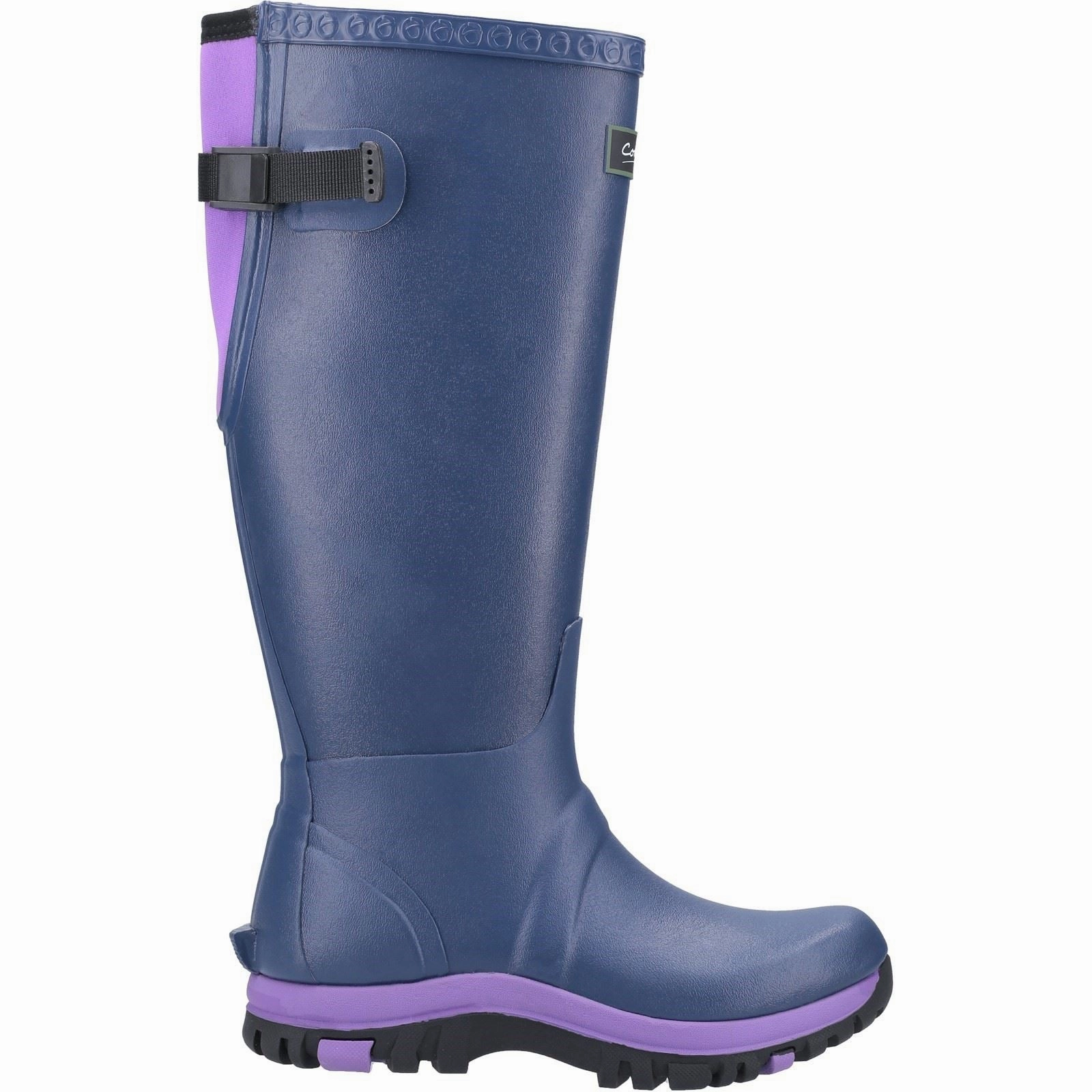Cotswold Realm Rubber Blue/Purple Wellington Boots Weather Ready Step