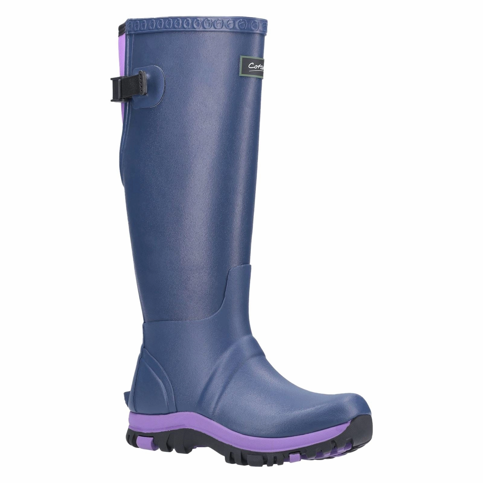 Cotswold Realm Rubber Blue/Purple Wellington Boots Weather Ready Step