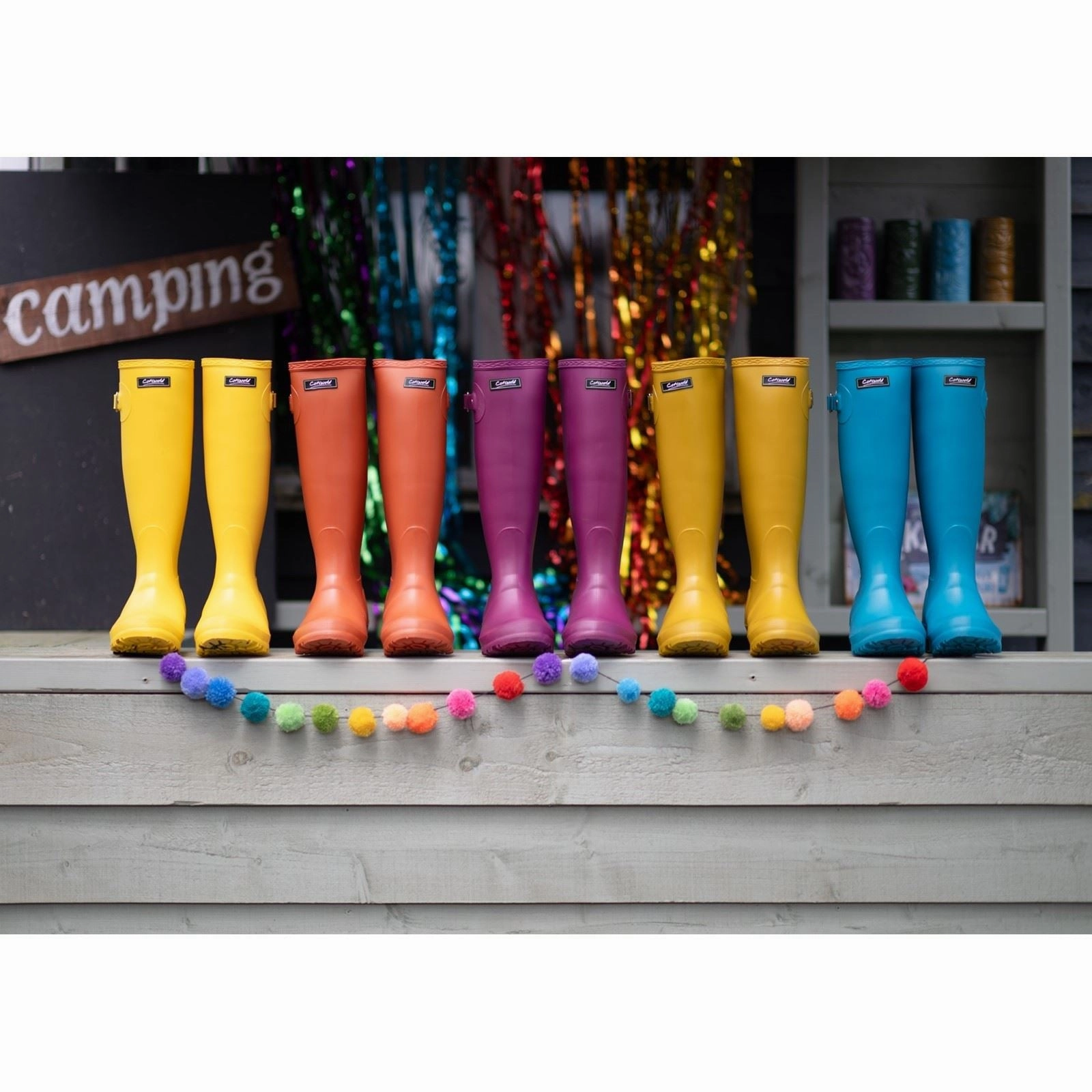 Cotswold Sandringham PVC Turquoise Wellington Boots Storm Trail