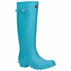 Heavy Duty Footwear Boots Cotswold Sandringham PVC Turquoise Wellington Boots