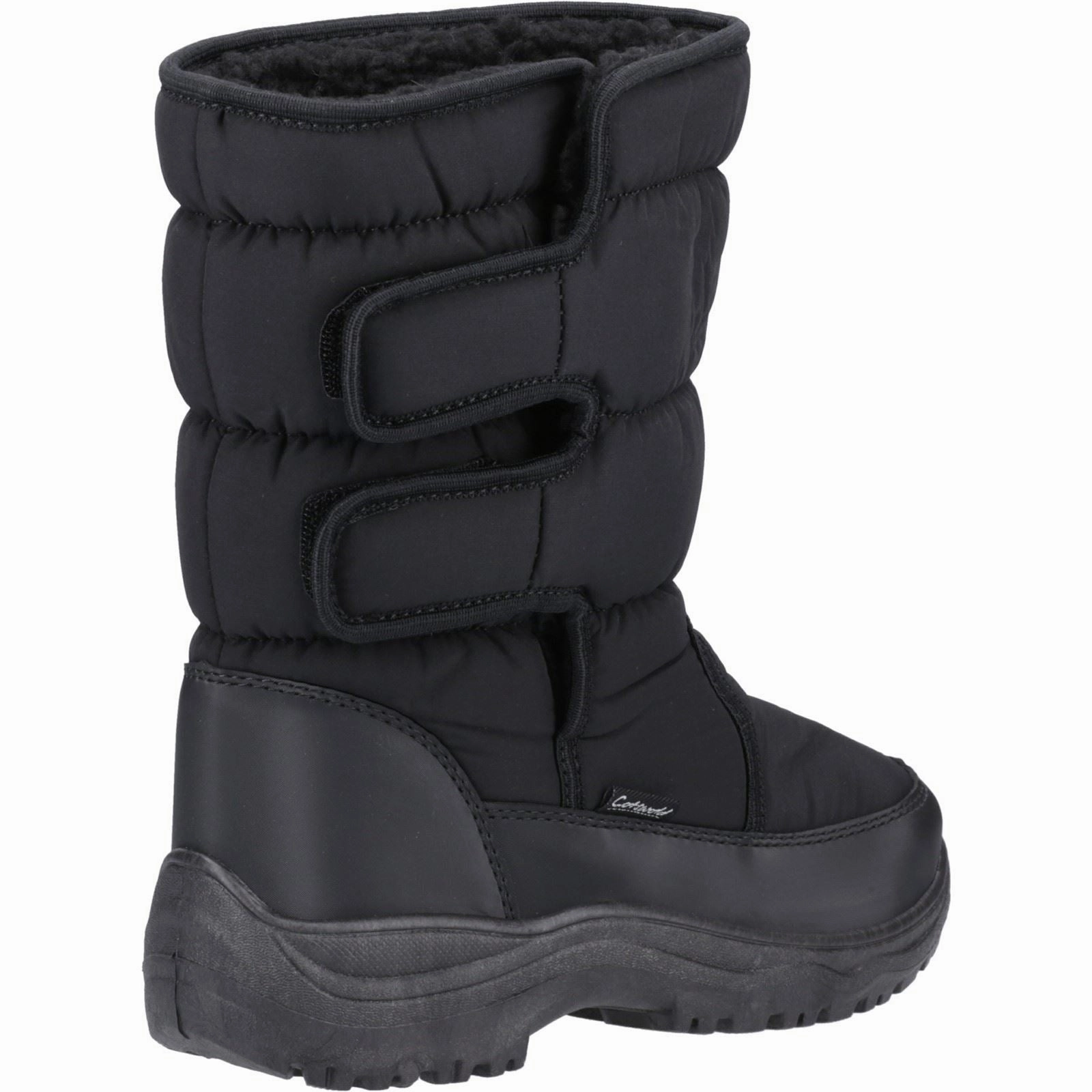 Cotswold Welland Textile Women's Black Winter Mid Calf Boots Sporty Look