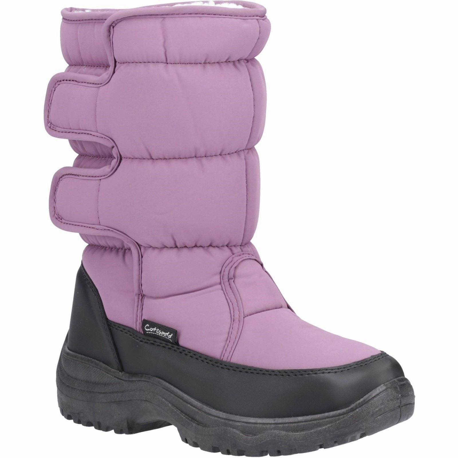 Cotswold Welland Textile Women's Purple Winter Mid Calf Boots Footwear for Outdoors Water Resistant