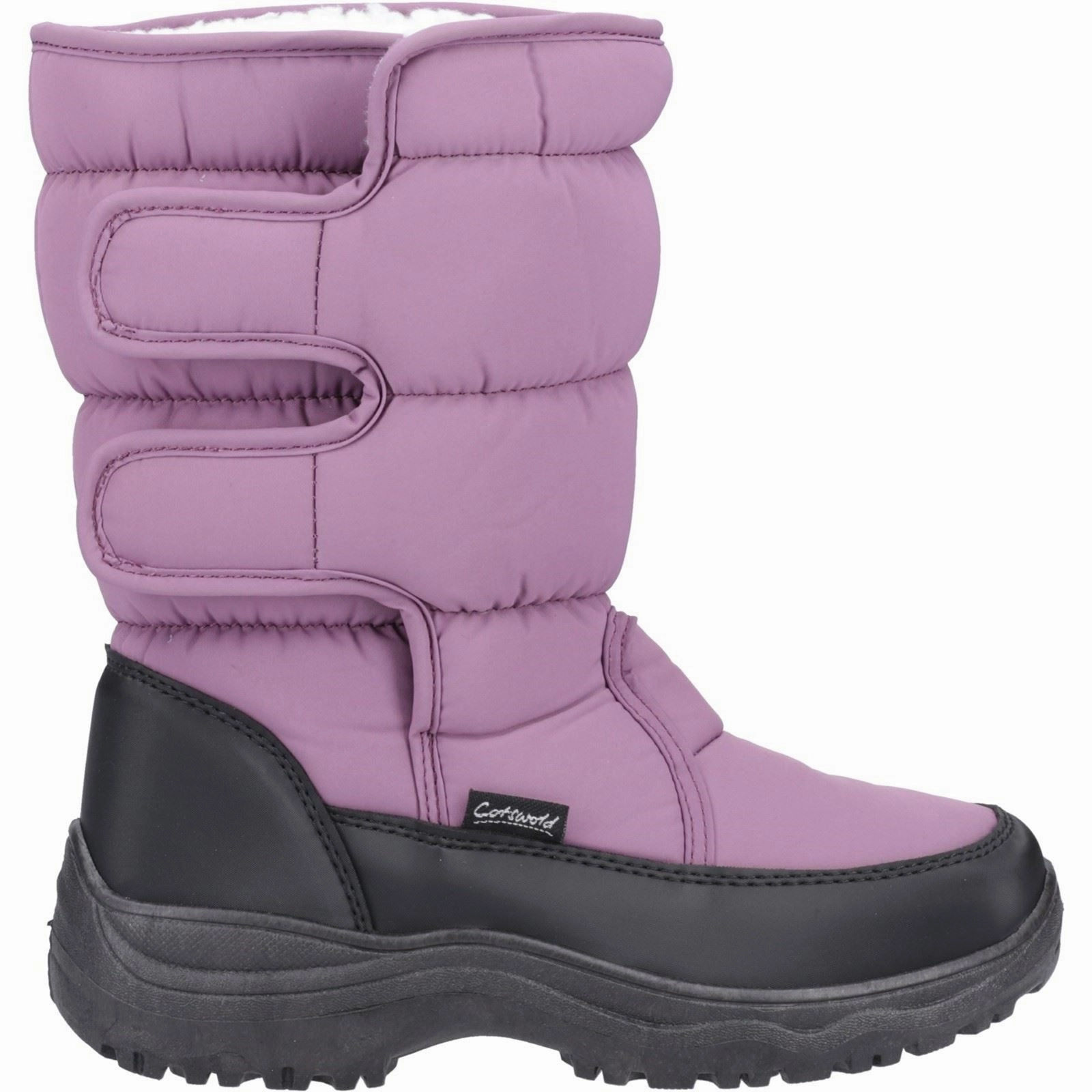 Cotswold Welland Textile Women's Purple Winter Mid Calf Boots Trail Shield