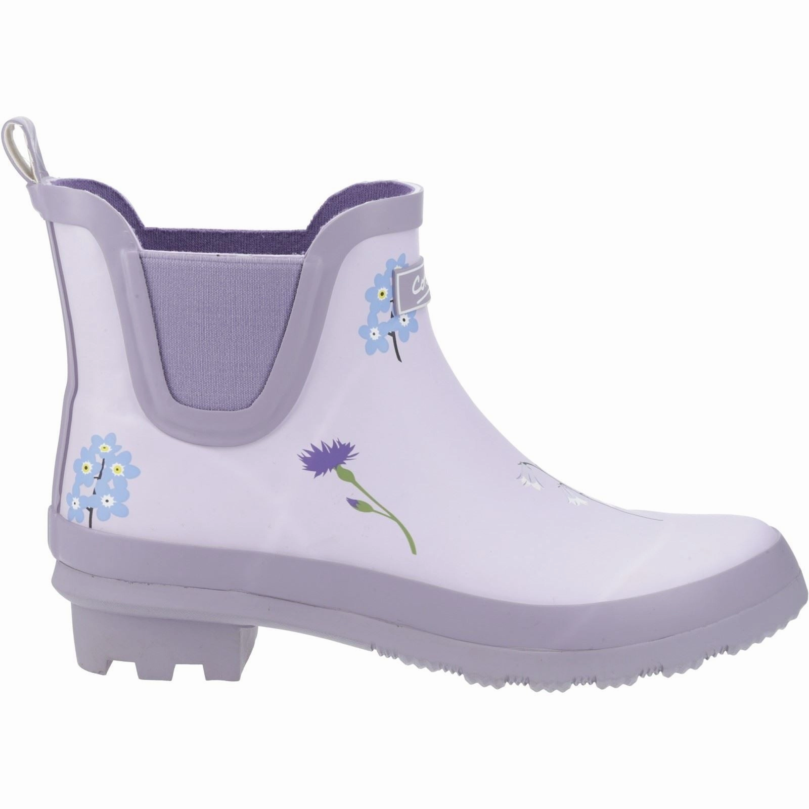 Cotswold Wildflower Ankle Rubber Women's Lilac Wellington Boots Cozy Comfort