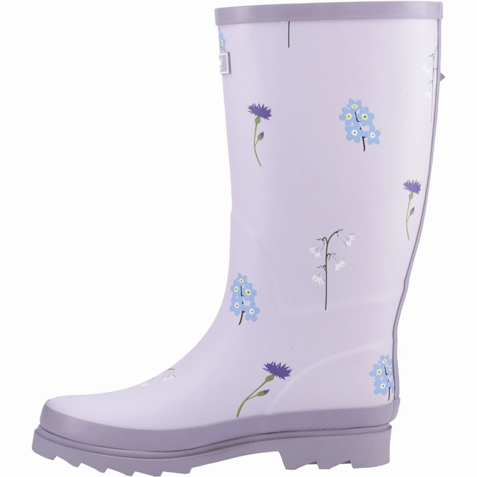 Cotswold Wildflower Tall Rubber Women's Lilac Wellington Boots Trek Flex