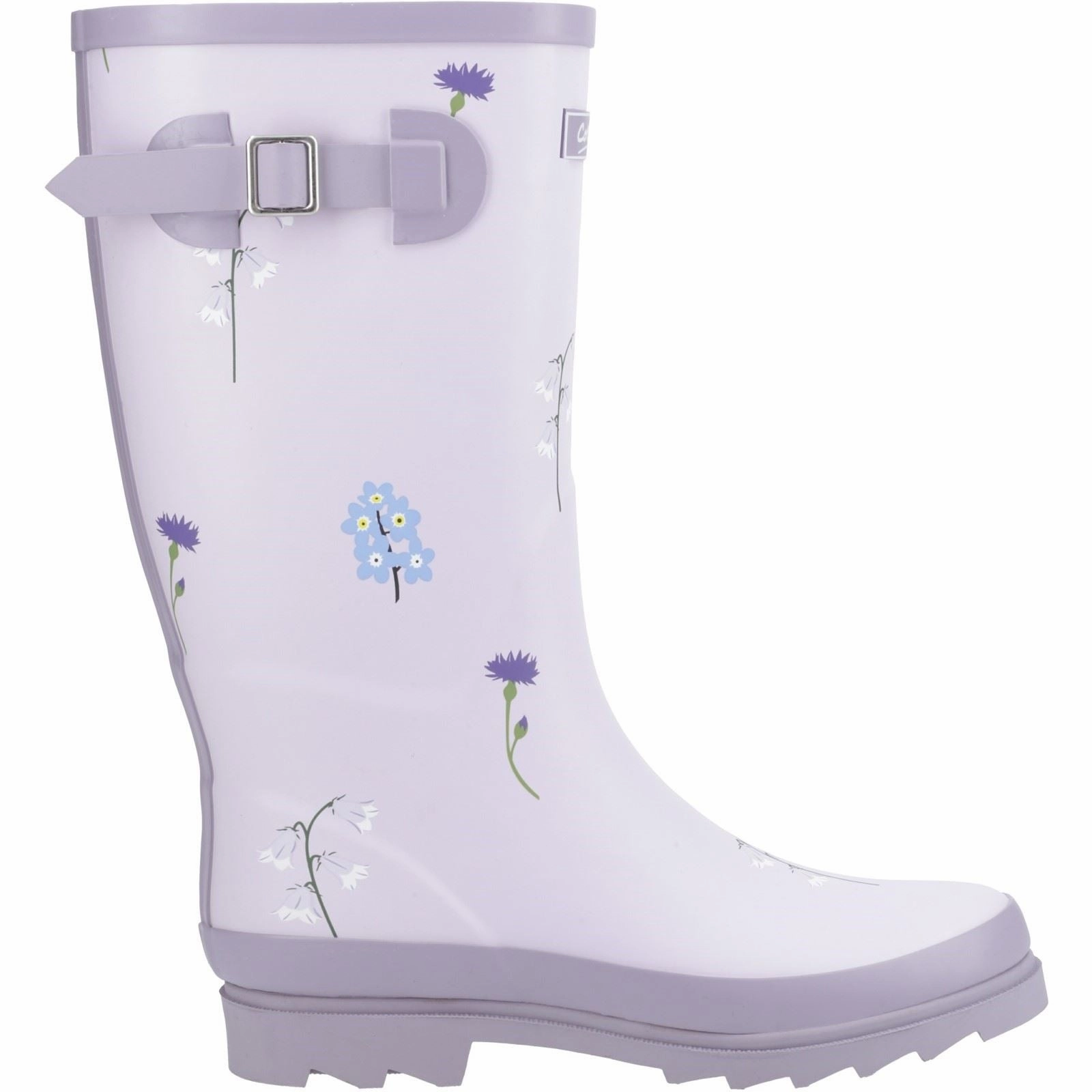 Cotswold Wildflower Tall Rubber Women's Lilac Wellington Boots Trek Flex