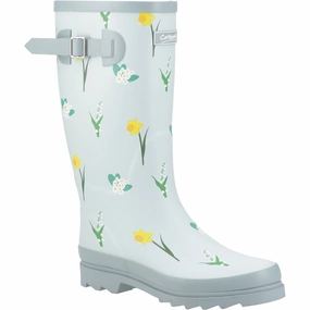 All Terrain Footwear Cotswold Wildflower Tall Rubber Women's Mint Wellington Boots