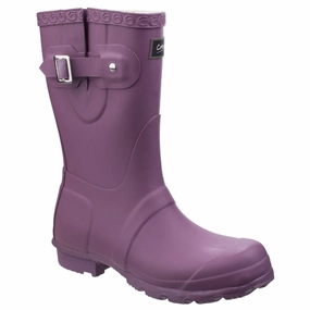 Cotswold Windsor Rubber Women's Purple Wellington Boots Active Gear Fashion Statement