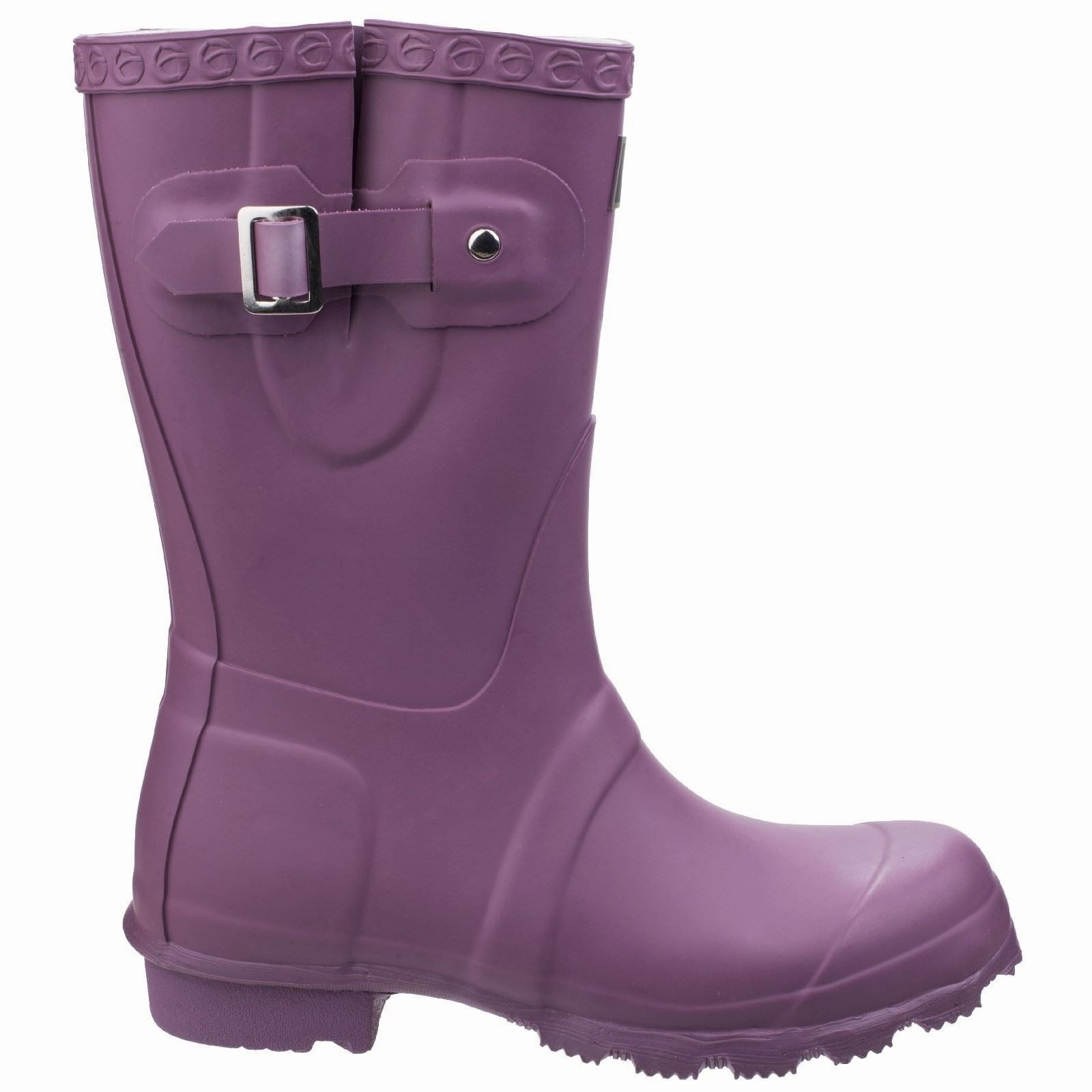 Cotswold Windsor Rubber Women's Purple Wellington Boots Easy Step