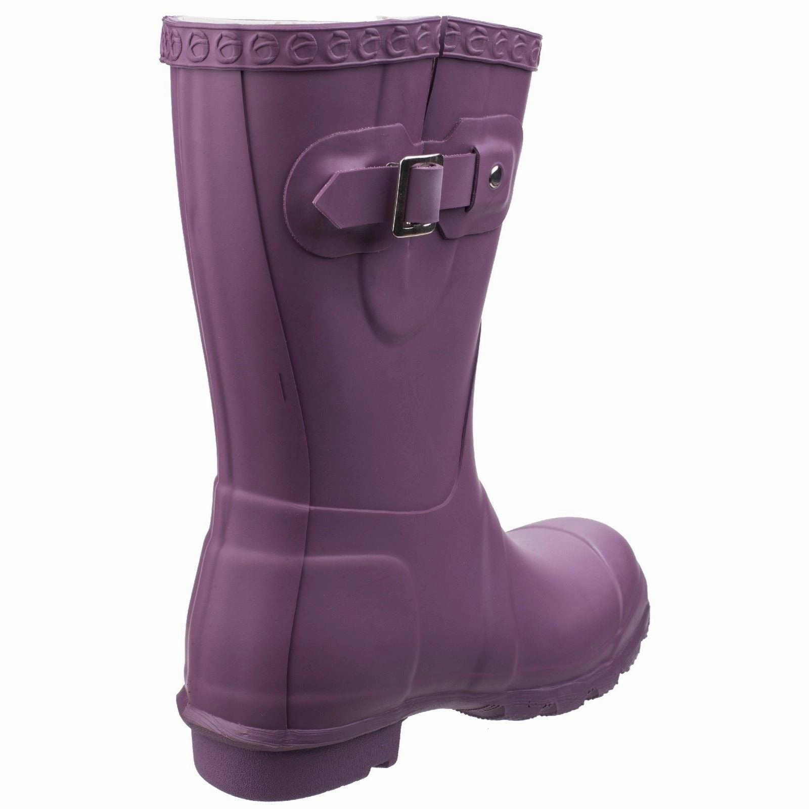 Cotswold Windsor Rubber Women's Purple Wellington Boots Easy Step
