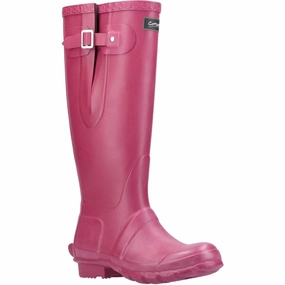 Cotswold Windsor Welly Rubber Berry Wellington Boots Seasonal Protection Easy Slip