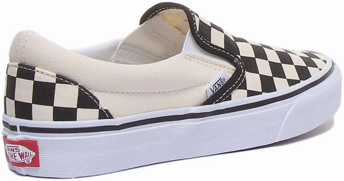 Cushion Core Vans Classic Slipon Chkbrd In Checkerboard For Women