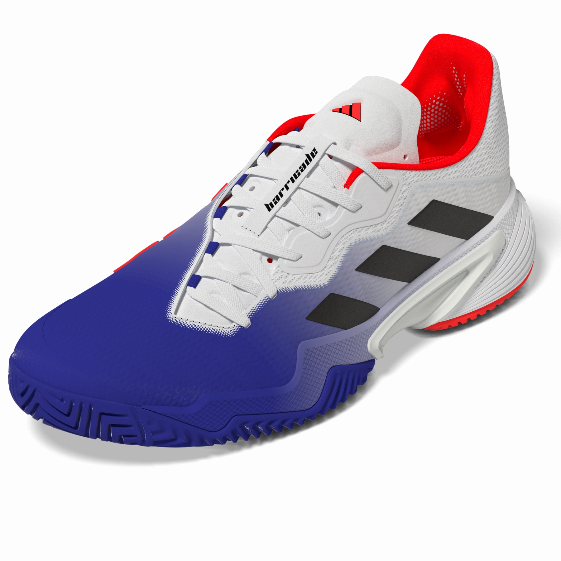 Cushion Motion Adidas Performance Barricade Men Tennis Shoes - Lucblu/Core Black/Solar Red