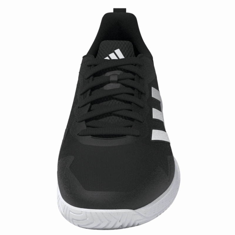 Cushion Pivot Adidas Defiant Speed Mens Tennis Shoes - Core Black / White / Grey Four