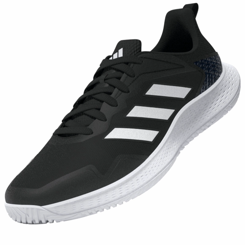 Cushion Pivot Adidas Defiant Speed Mens Tennis Shoes - Core Black / White / Grey Four