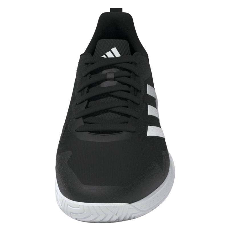 Cushion Pivot Adidas Defiant Speed Mens Tennis Shoes - Core Black / White / Grey Four