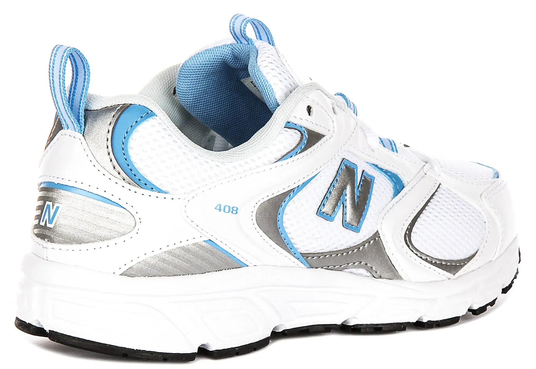 Cushioned durability New Balance ML 408B In White Blue Trainers