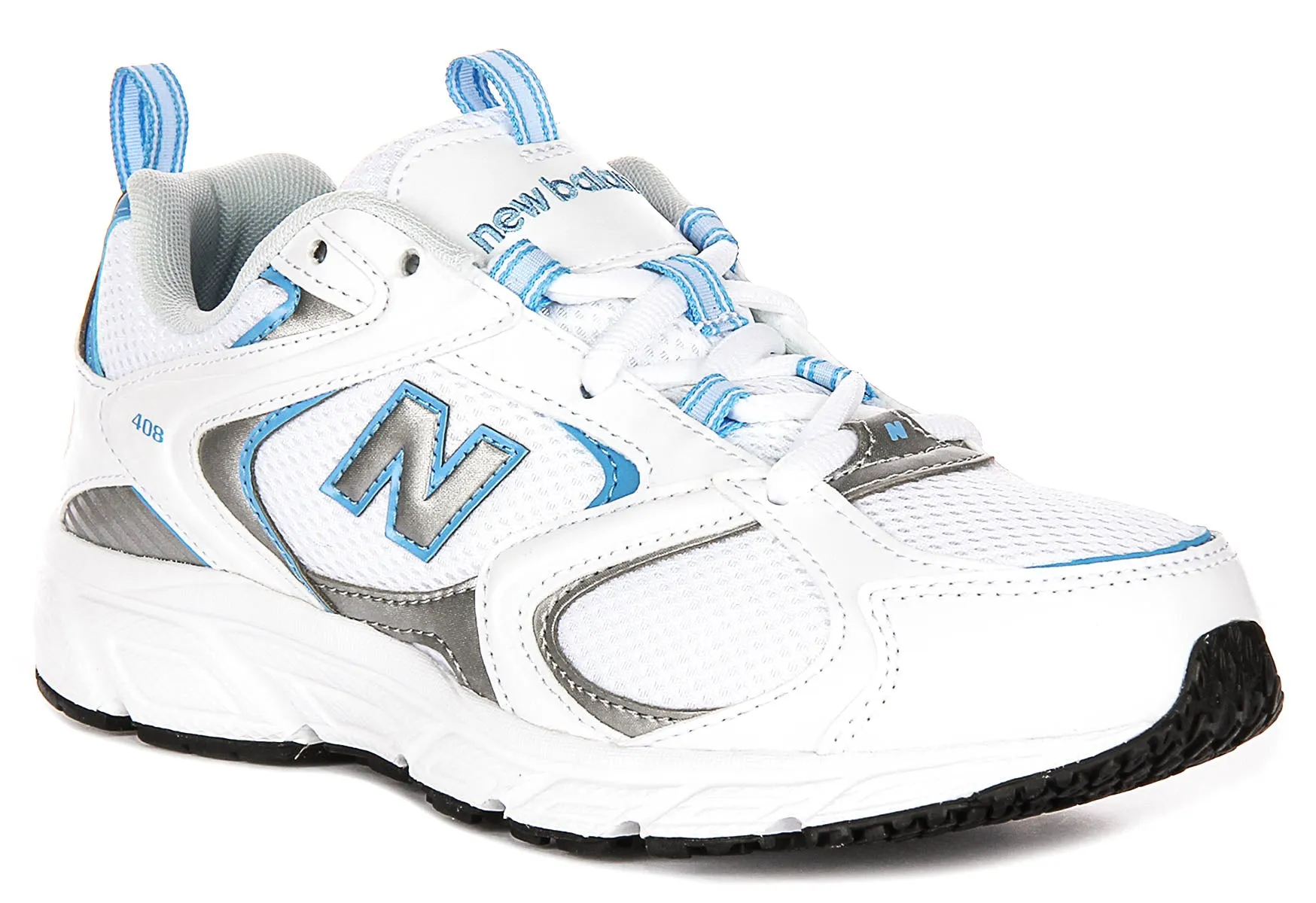foot mobility New Balance ML 408B In White Blue Trainers