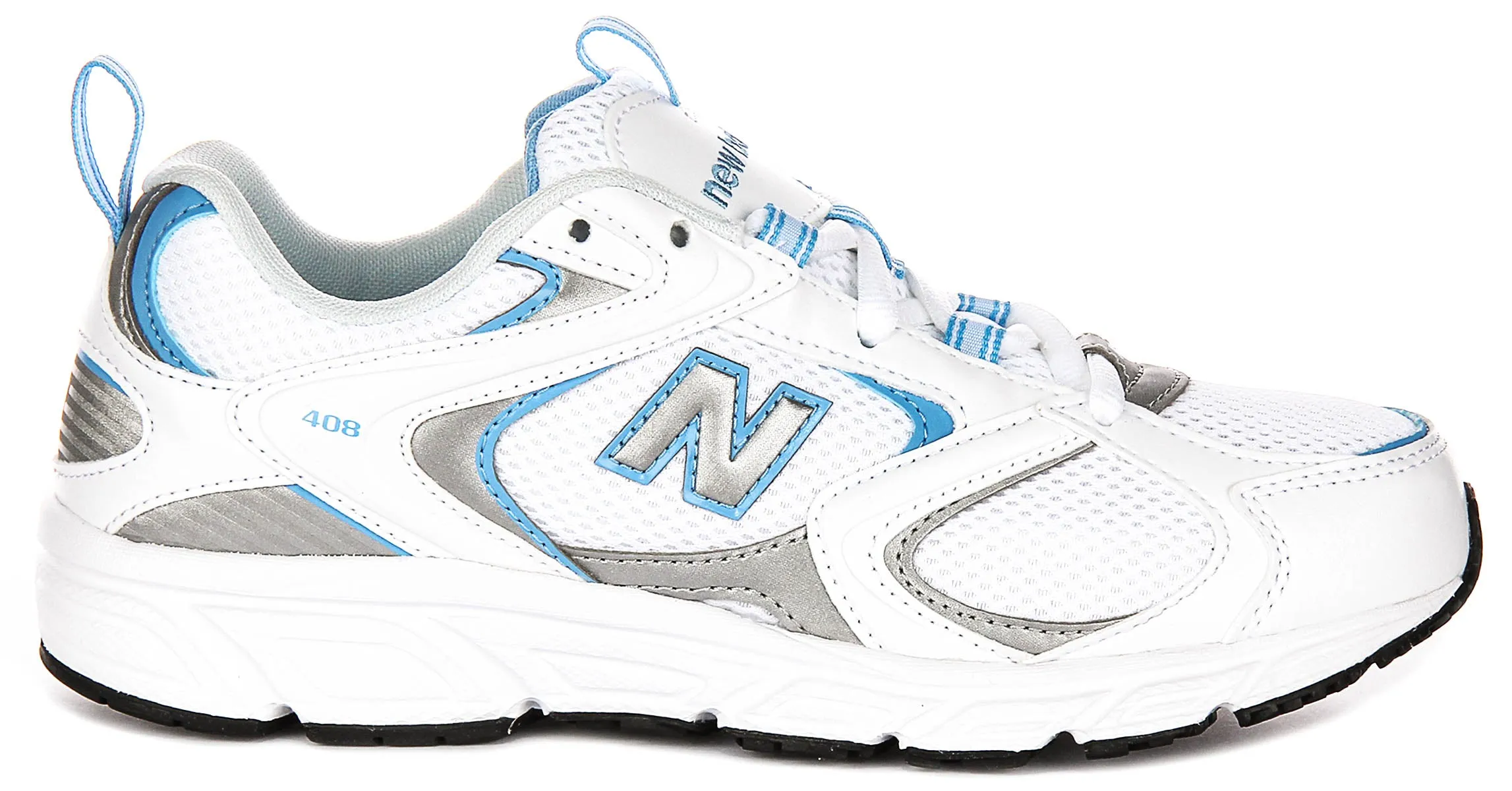 Cushioned durability New Balance ML 408B In White Blue Trainers