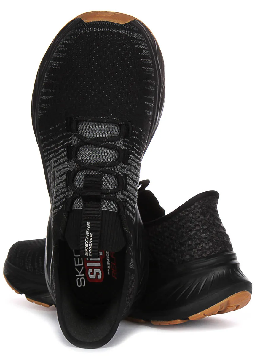Cushioned Skechers Edgeride Raygo Slip In Black Grey For Men