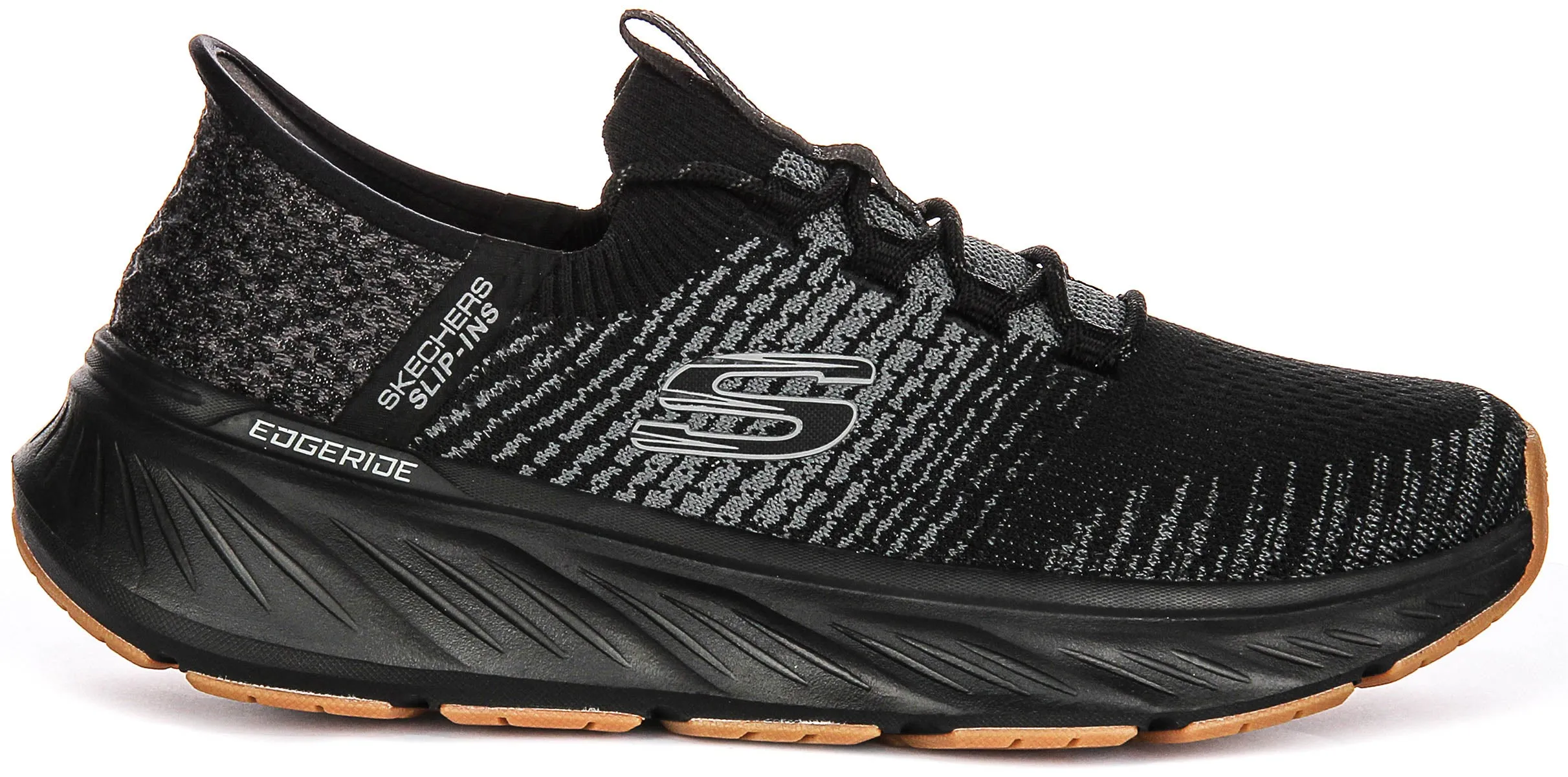 Cushioned Skechers Edgeride Raygo Slip In Black Grey For Men